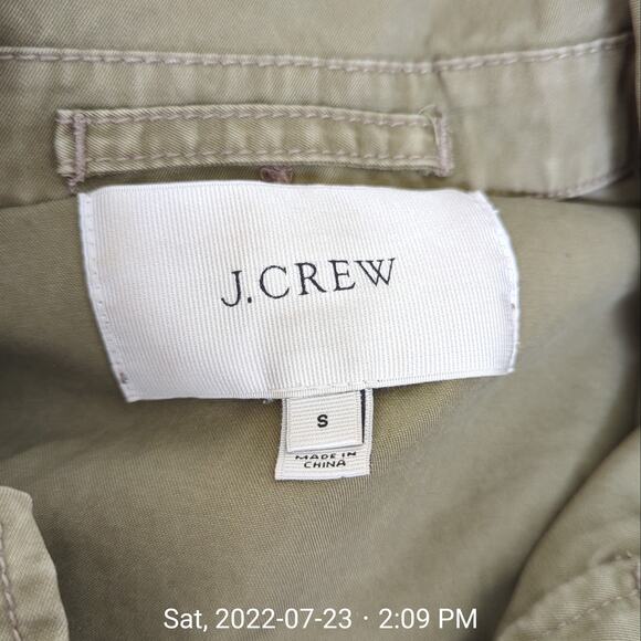 J. Crew Women's Boyfriend Fatigue Military Parka Jacket Size Small Utility Green - Picture 11 of 12